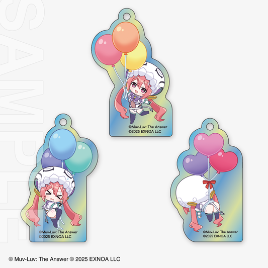 ［C107｜2次販売］『マブラヴ ガールズガーデン』オーロラアクリルキーホルダー バルーン＆ピコ 3種セット